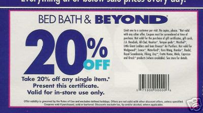 Bath Beds on Most Recent Bed Bath Beyond Coupon Was A Poor One
