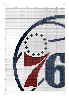 Philadelphia 76ers easy cross stitch designs - Tango Stitch