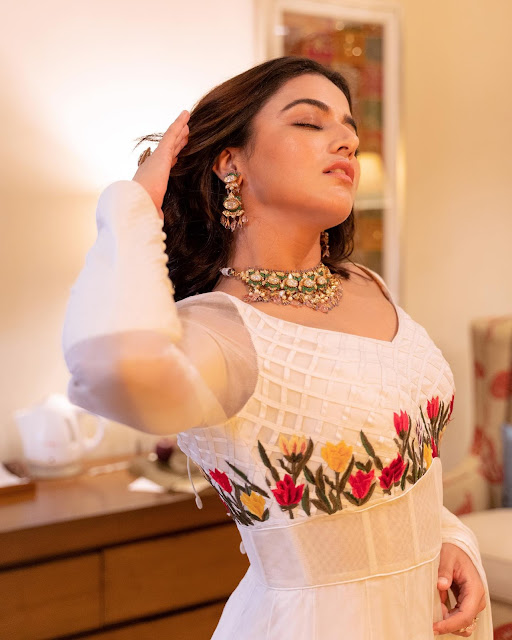 Wamiqa Gabbi hd images white dress