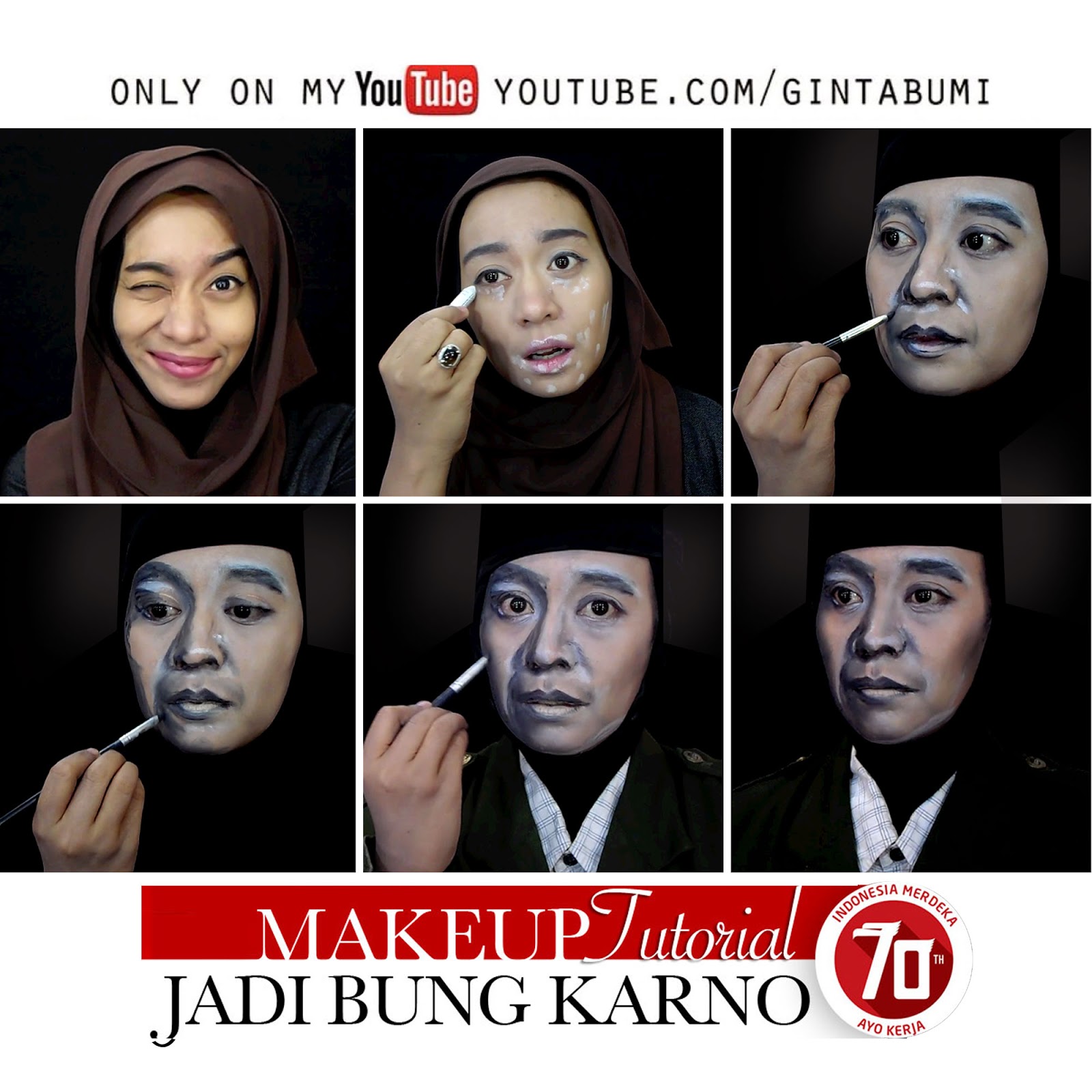 Hijab Beauty Tutorial Makeup Jadi Jokowi Dan Bung Karno Sudah