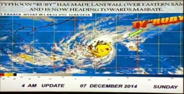 December 7, 2014 At 4:00 am, PAGASA Latest Update On Typhoon "RUBY"