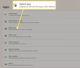 Default apps windows 11