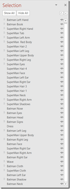 Selection Pane in PowerPoint 2016
