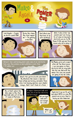 Green Living Kids energy comic