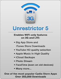 Cara Mempercepat dan Maksimalkan Koneksi Internet Iphone dengan 3G Unrestrictor 5 IOS 9/8/7