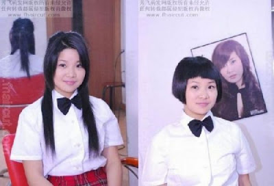 Unique Popular Hairstyle in China. Many Women in China Like This Trend
