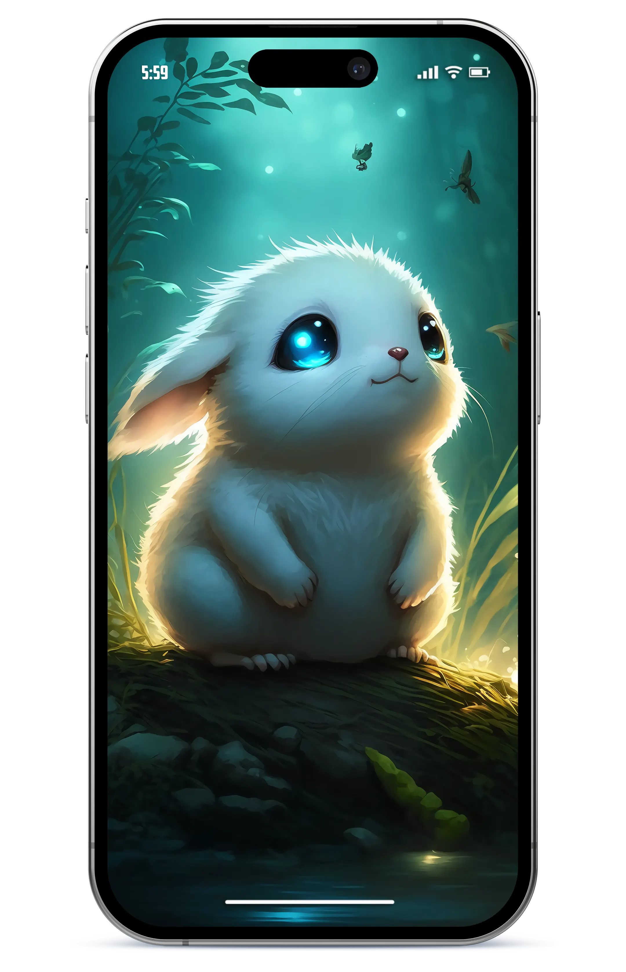 Buy Iphone Cell Phone Wallpaper Bunny Design Cup Background Online in India   Etsy