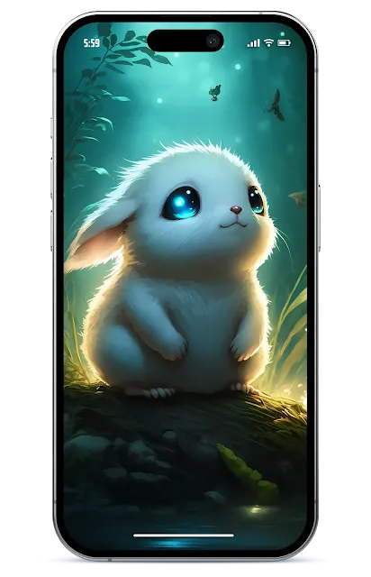 Cute Bunny illustration generated by MidJourney artificial intelligence on discord server