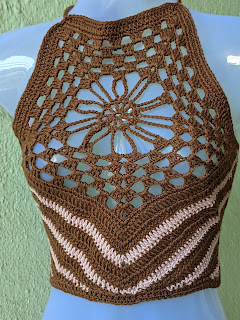 Choco Ripple Crop Top - a free crochet pattern from Sweet Nothings Crochet