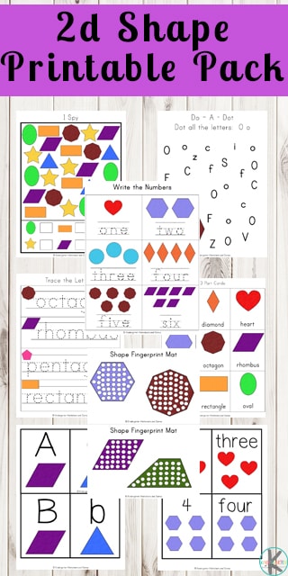 free 2d shapes printable kindergarten worksheets