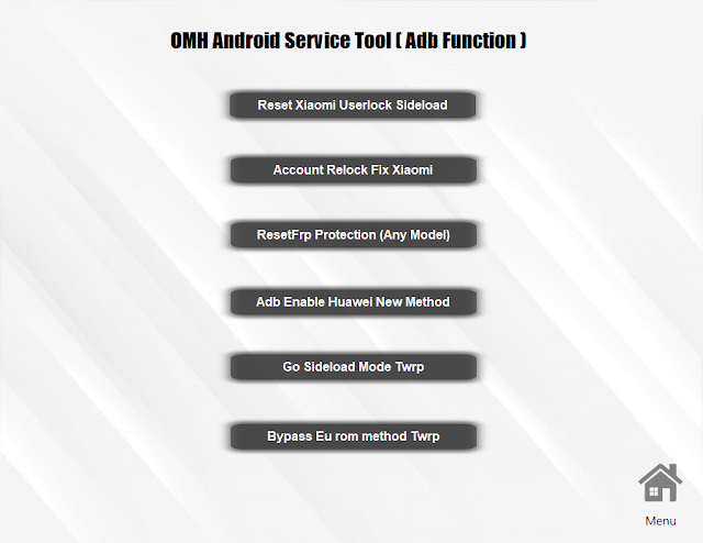 OMH Android Service Tool Xiaomi Account FRP OPPO VIVO Huawei Mtk Tool