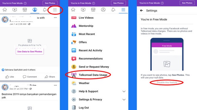 Cara Mengaktifkan Mode Gratis Facebook