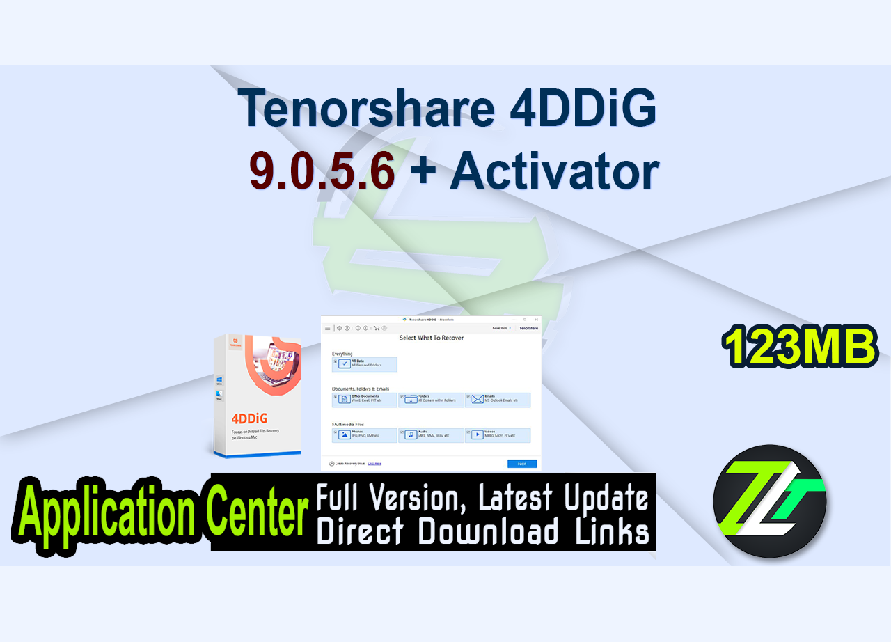 Tenorshare 4DDiG 9.0.5.6 + Activator