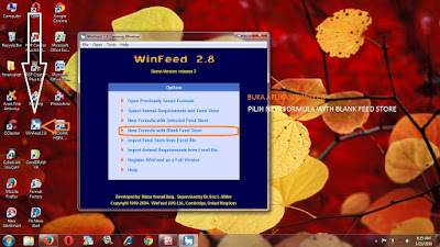 APLIKASI WINFEED UNTUK FORMULASI PAKAN KELINCI