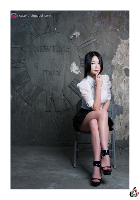 5 Lee Eun Seo - White Sheer and ruffle skirt-very cute asian girl-girlcute4u.blogspot.com