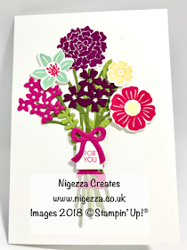 Customer Thank You Cards using Stampin' Up! Beautiful Bouquet Nigezza Creates