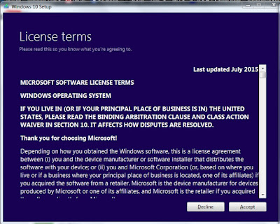 Windows 10 license agreement
