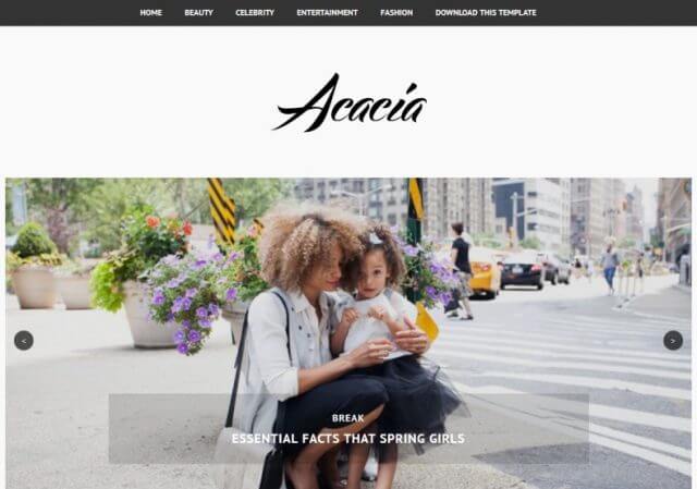 Acacia Ads Ready Blogger Template Free Download & Reviews