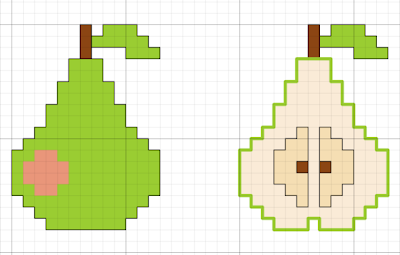 pear free cross stitch pattern