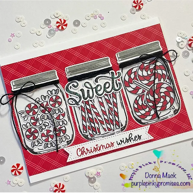 Sunny Studio Stamps: Holiday Express Vintage Car Candy Shoppe Customer Card by Donna Mack