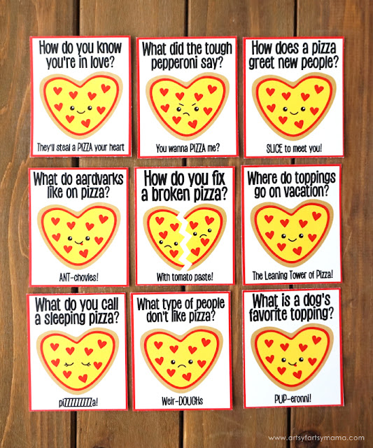 Nothing cheesy about it! Share your love of pizza this Valentine's Day with Free Printable Pizza Jokes!