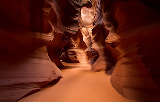 Upper Antelope Canyon outside Page, Arizona.