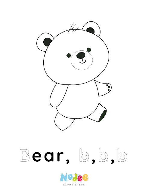 Letter B - Bear  - Nodee Happy Steps