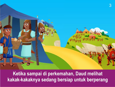 Komik Alkitab Anak: Daud Melawan Goliat