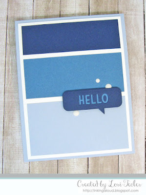 Speech Bubble Hello card-designed by Lori Tecler/Inking Aloud-dies from Lawn Fawn