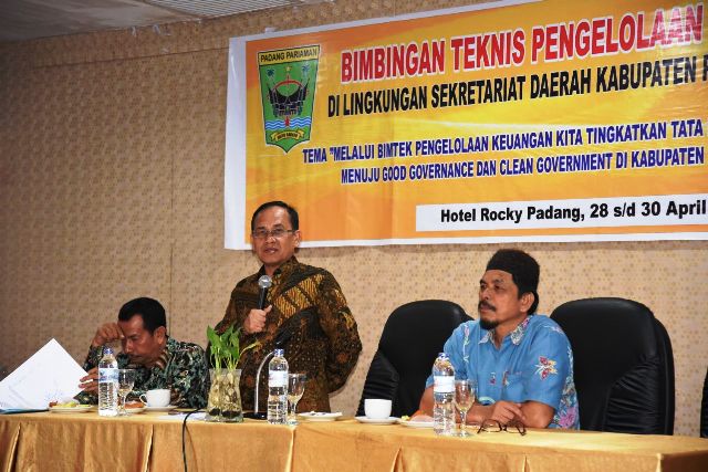 Sekda Jonpriadi Minta KPA, PPK,PPTK serta Bendahara Teliti Dalam Mengadministrasi Keuangan