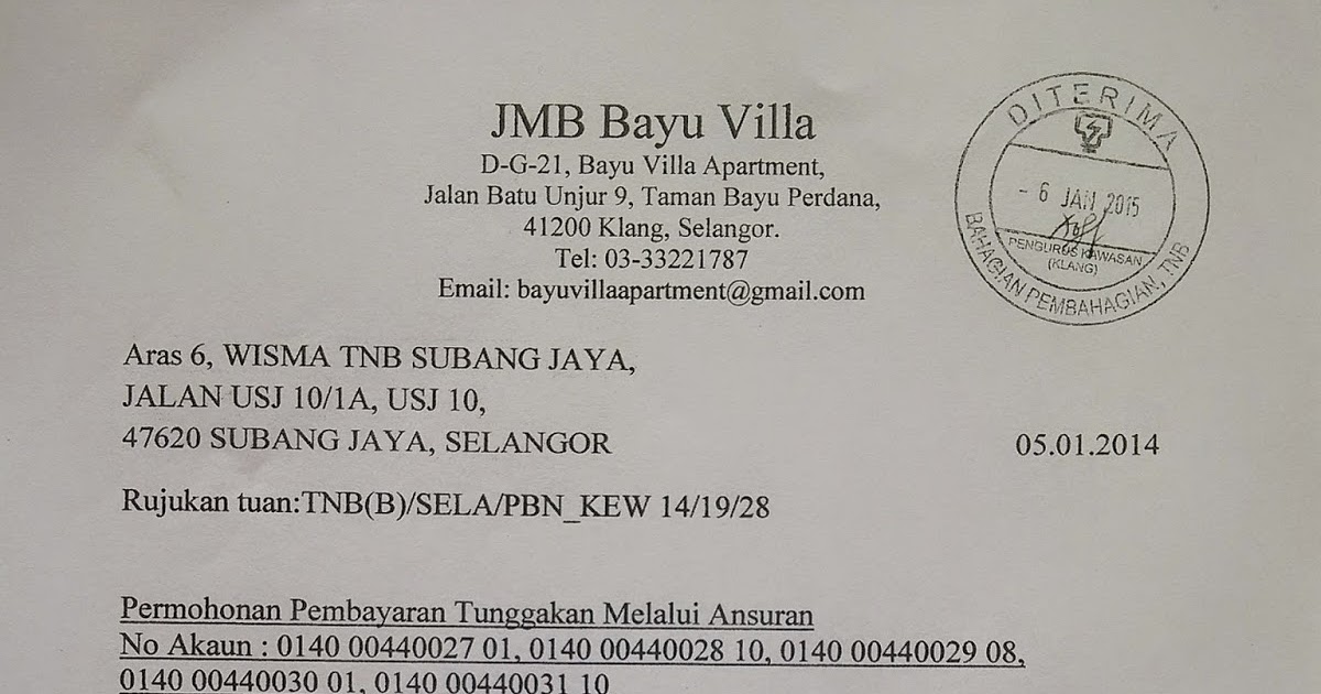 Contoh Surat Rayuan Bayaran Ansuran Bil Elektrik - Kuora 3 Contoh Surat Rayuan Bayaran Ansuran Bil Elektrik - Kuora 3