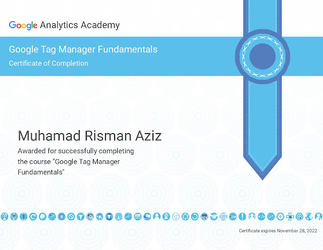 Certificate Google Analytics - Google Tag Manager Fundamentals