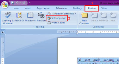 Gambar ilustrsi tampilan menu bar di Ms word