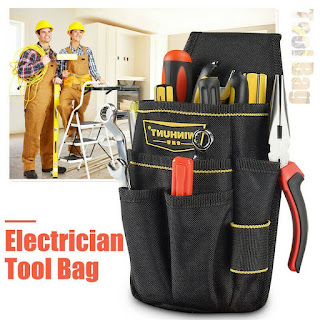 Electrician Tool Pouch Waist Bag Maintenance Bag With Adjustable Belt hown store