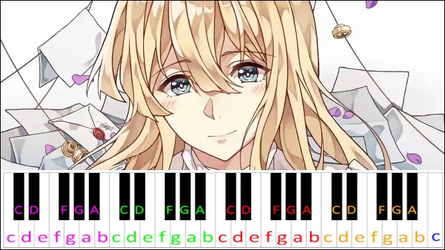 Violet Snow by Aira Yuuki (Violet Evergarden) Piano / Keyboard Easy Letter Notes for Beginners