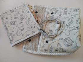 funda e-book, case, protége e-book, costura, couture, sewing, travel, viaje, voyage