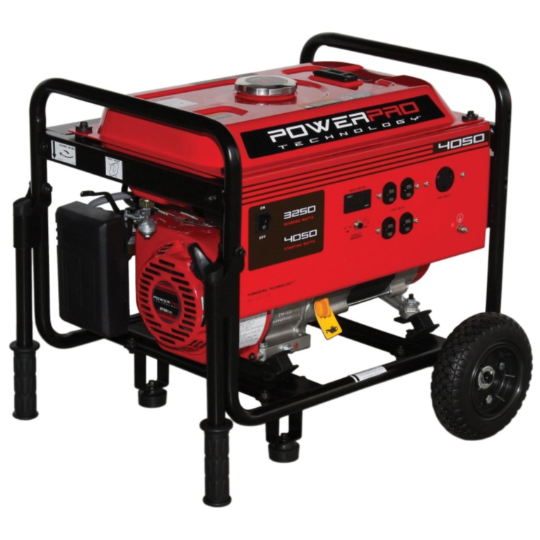 PowerPro 56405 4050-Watt 212cc 7-HP Gas-Powered Portable Generator with Wheel Kit