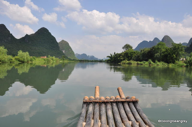 Bamboo raft, The Yulong River,Yangshou, China