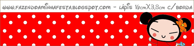 Pucca, Free Printable Candy Bar Labels.