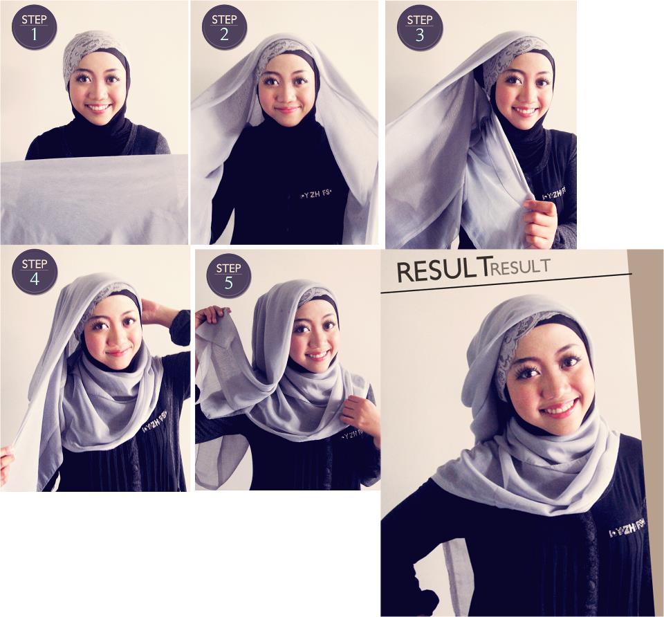 numpang lewat: Cara memakai hijab yang sederhana