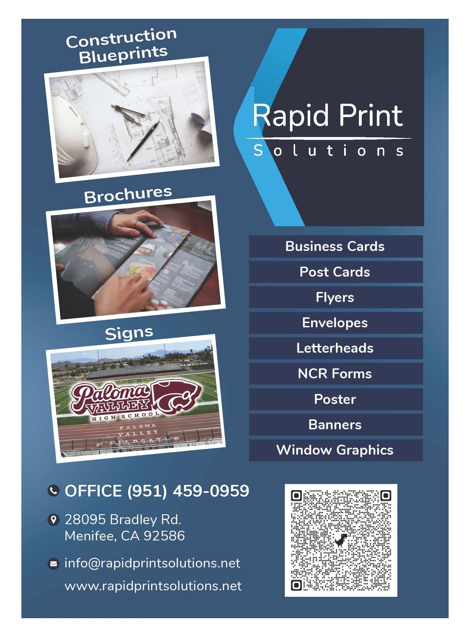 Use Rapid Print Solutions for fast, professional service | Menifee 24/7