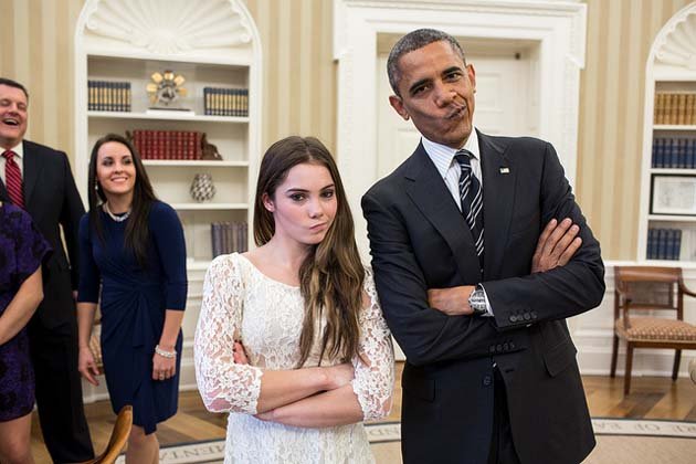 McKayla Maroney does her ‘not impressed’ face with President Obama