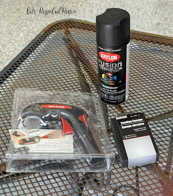 supplies for spray painting patio furniture