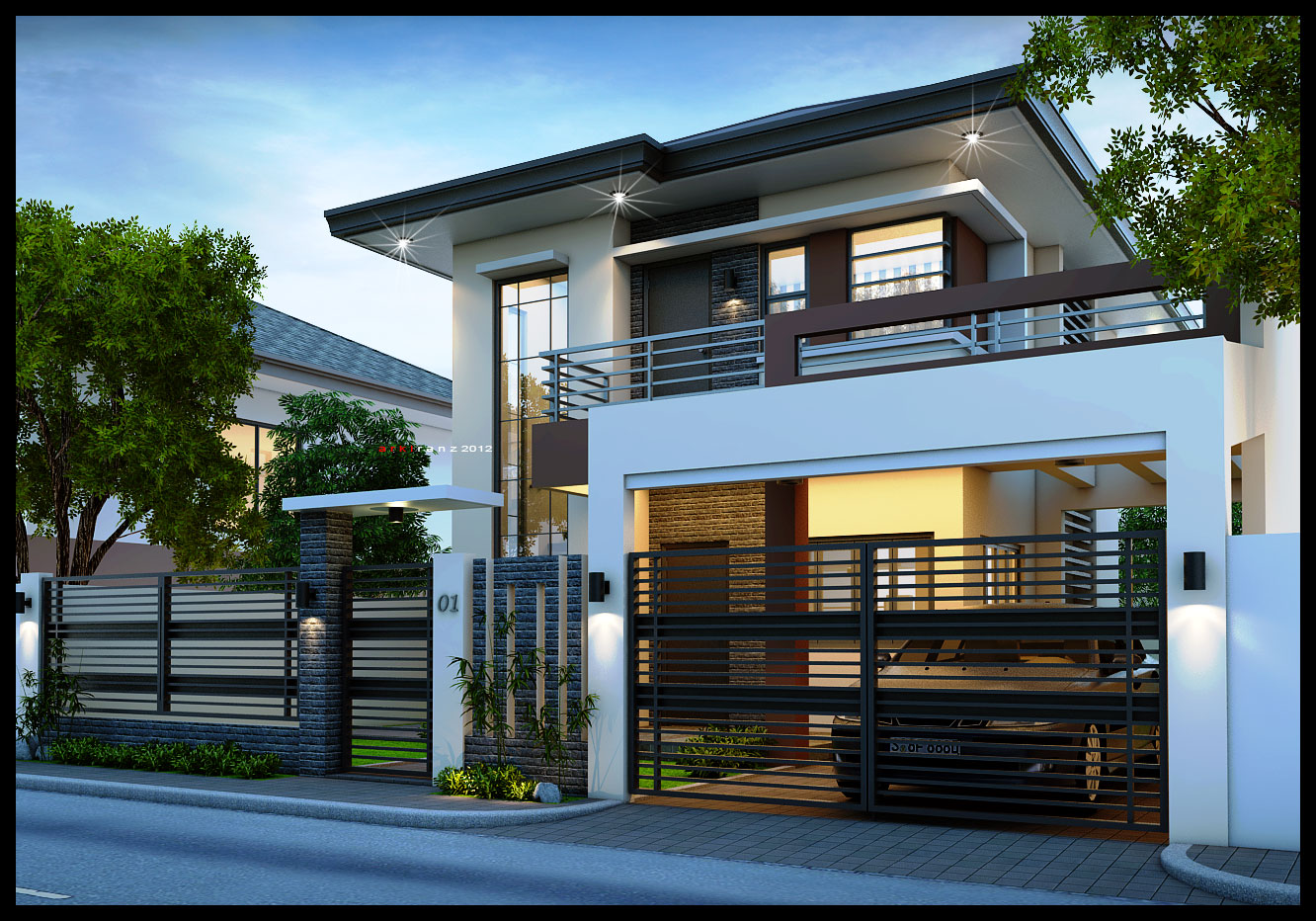  2  storey  contemporary  house 