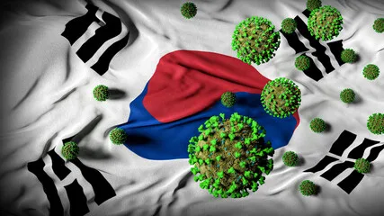 South Korea flag coronavirus art covid 19