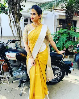 Serial Actress Rashmi Jayraj Latest Saree Photos