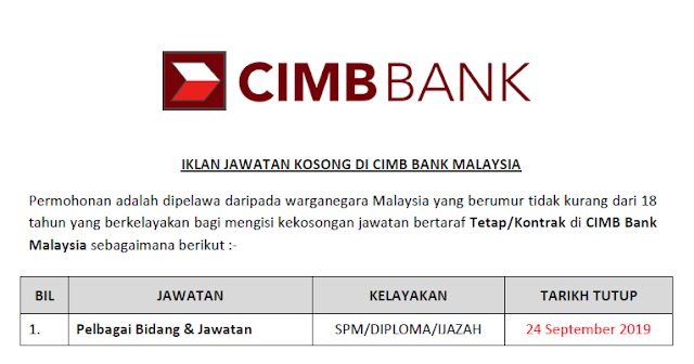 JOB CIMB BANK