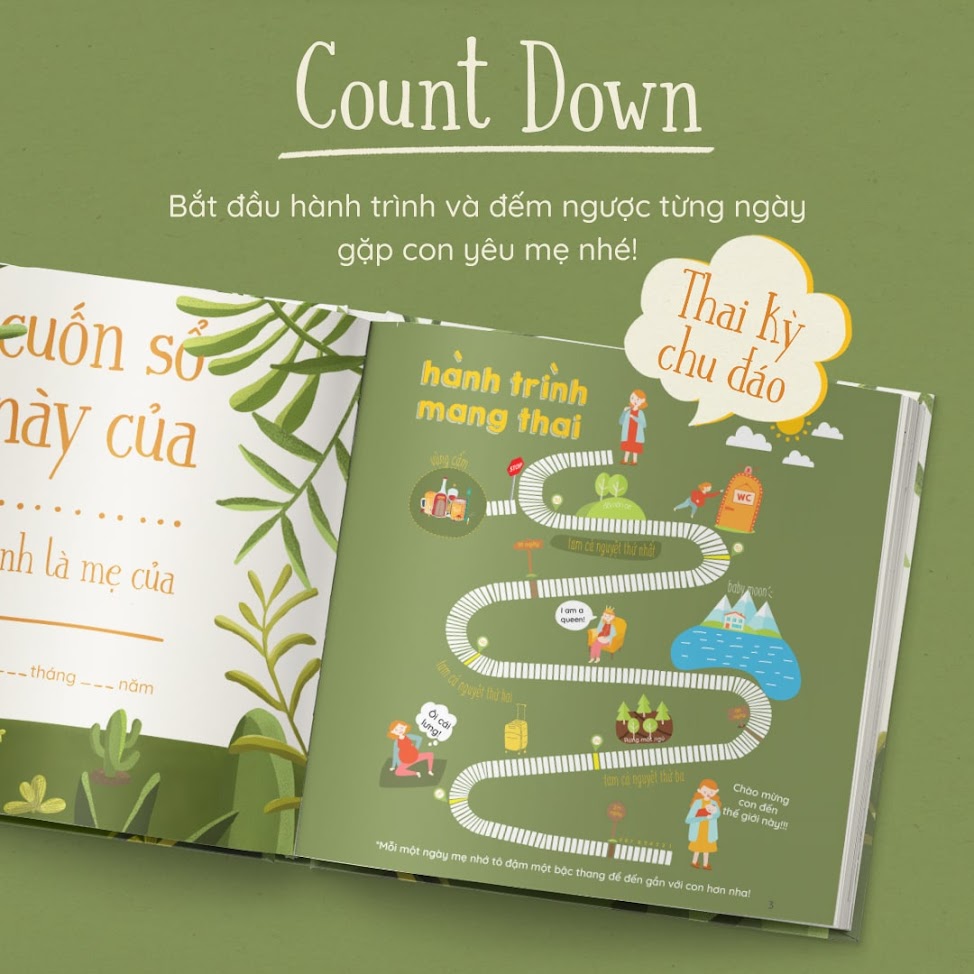 [A116] Sách tô màu Chín Tháng Mười Ngày - Mẹ Bầu Zui