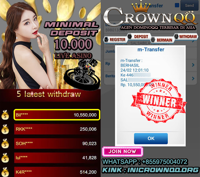 CrownQQ Agen DominoQQ BandarQ dan Domino99 Online Terbesar