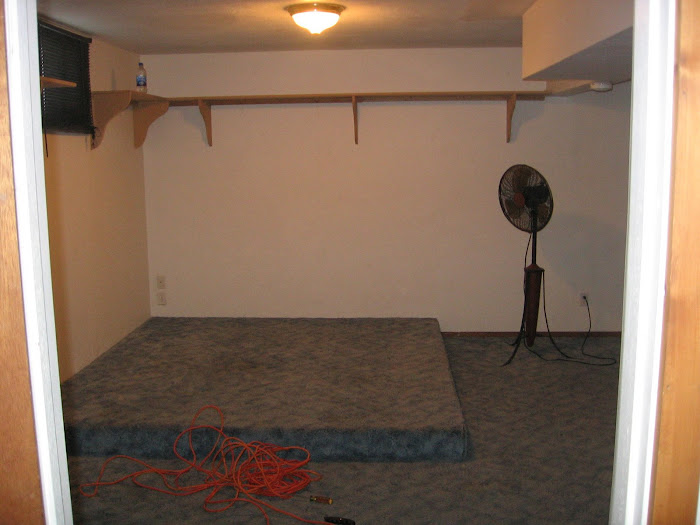 downstairs before